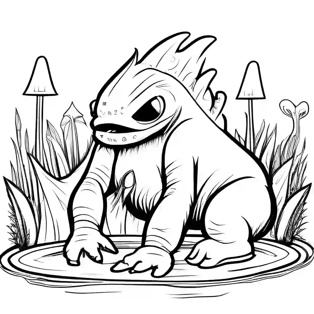Swamp Monster coloring pages